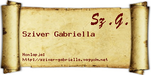 Sziver Gabriella névjegykártya