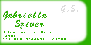 gabriella sziver business card